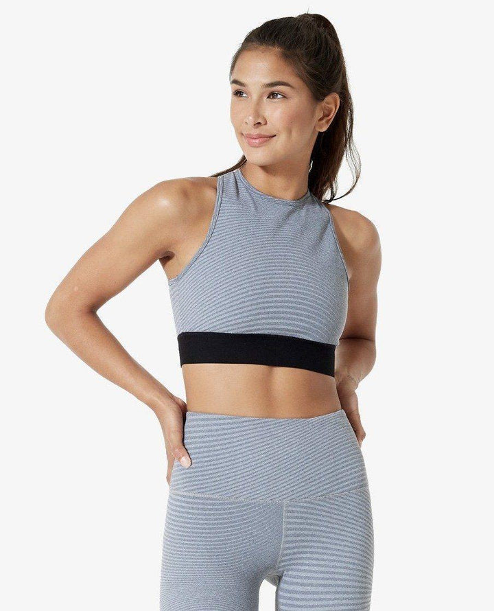 Vimmia good army/silver radiant racer back bralette + leggings workout set